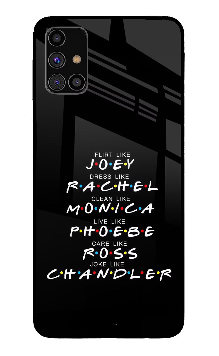 FRIENDS Character Samsung M31s Back Cover, Glass case