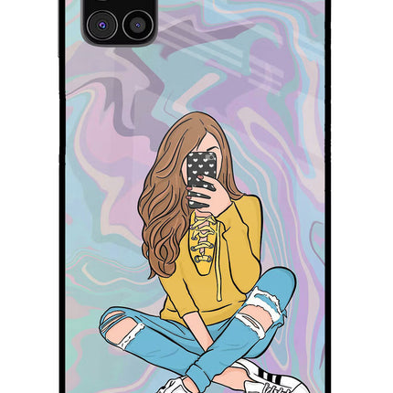 Selfie Girl Samsung M31s Glass Case Back Cover by Casekaro