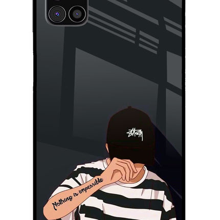 Aesthetic Boy Samsung M31s Glass Case Back Cover by Casekaro