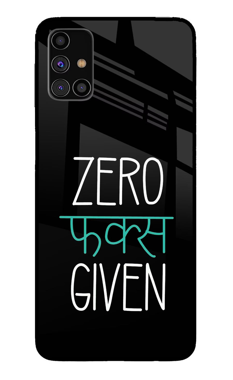 Zero Fucks Given Samsung M31s Back Cover, Glass case