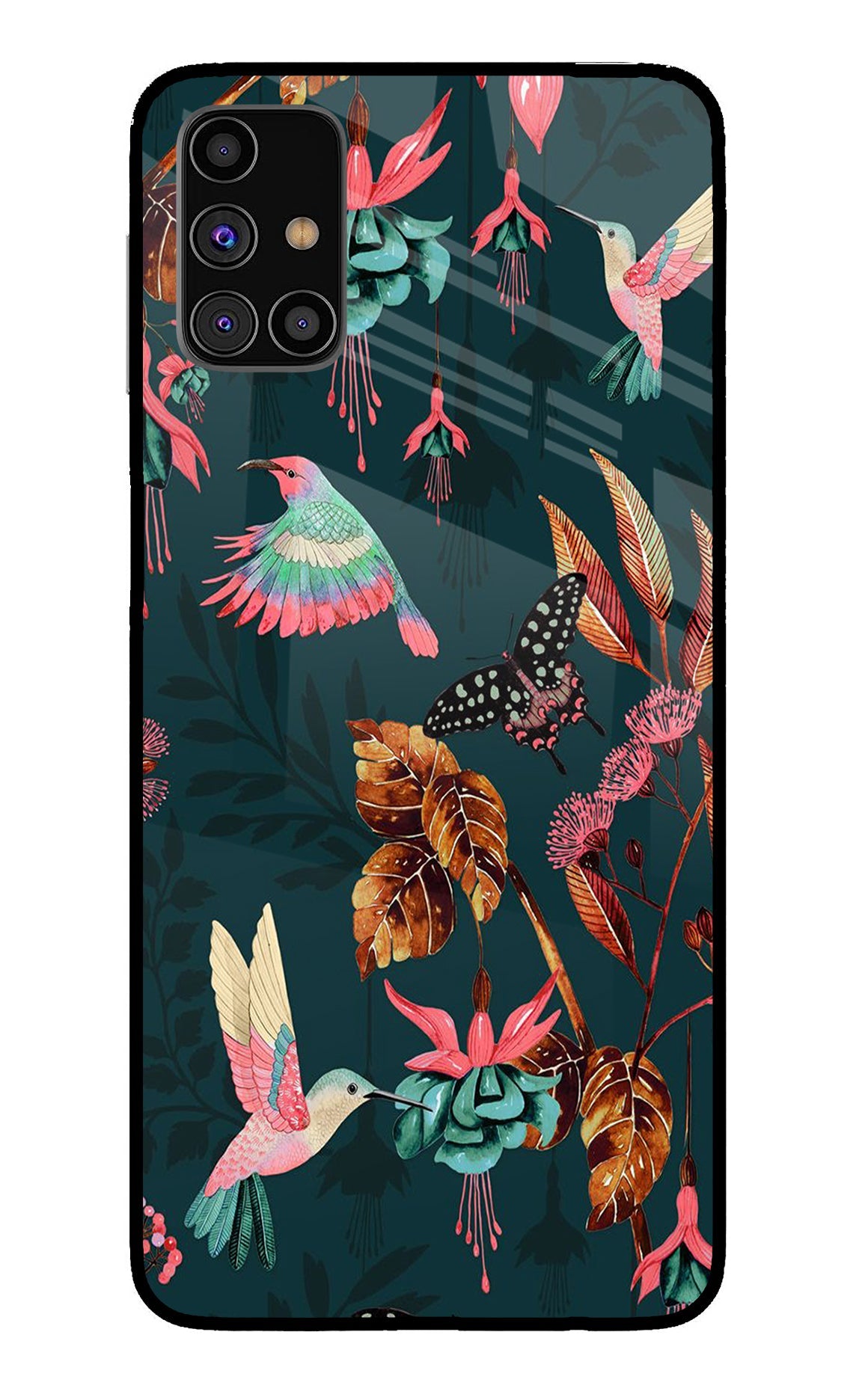 Birds Samsung M31s Glass Case