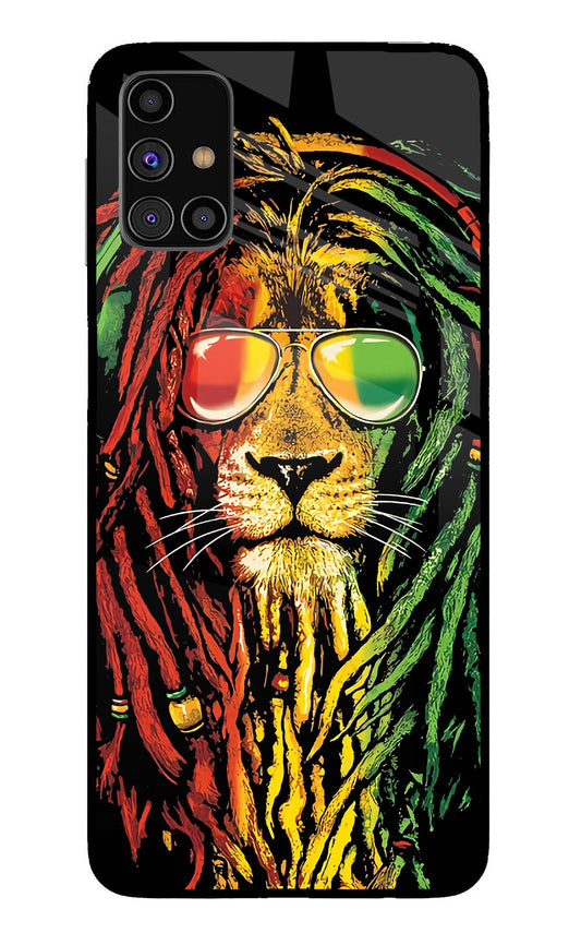 Rasta Lion Samsung M31s Glass Case