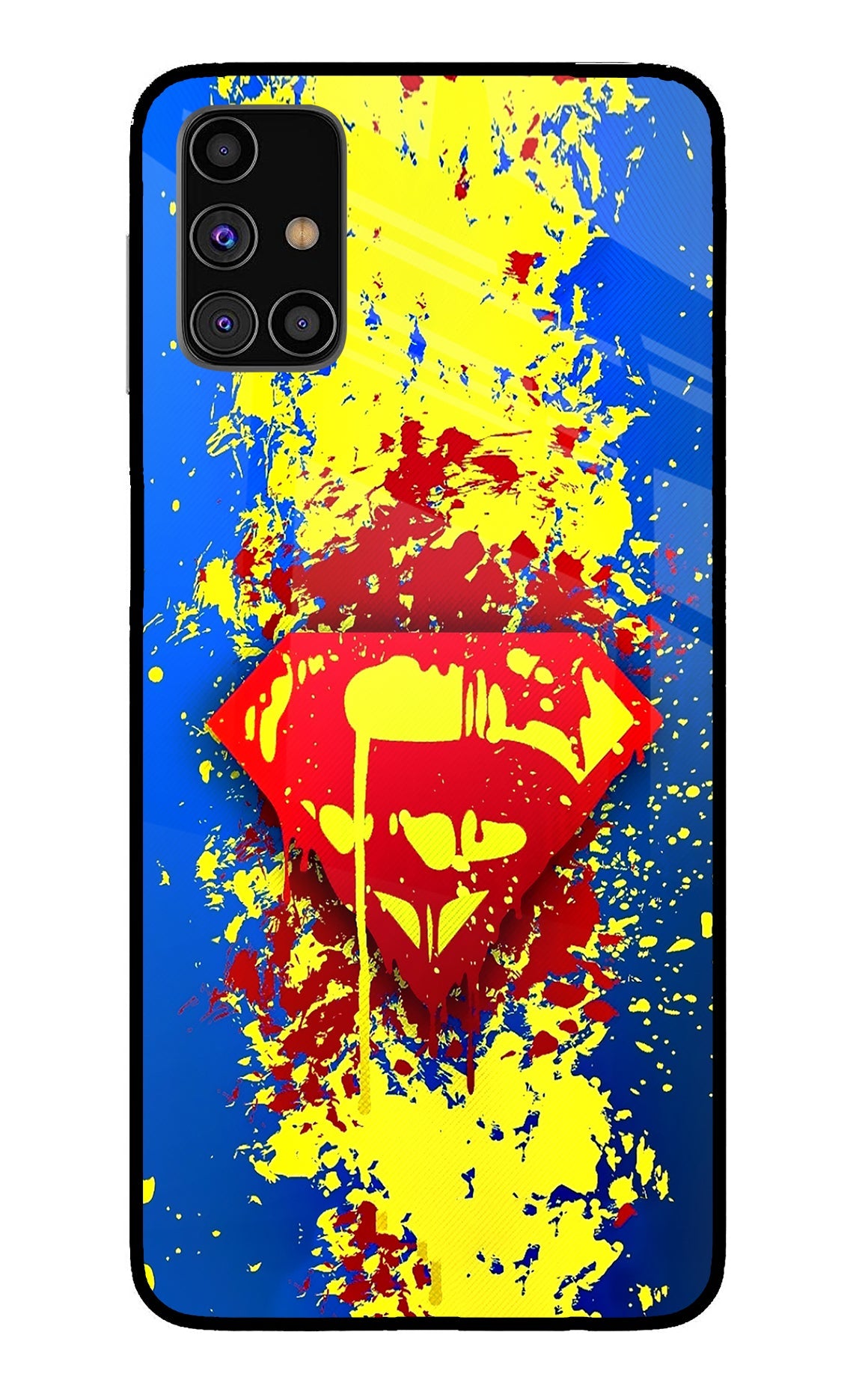 Superman logo Samsung M31s Glass Case
