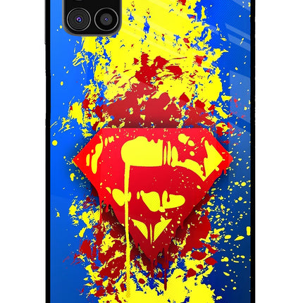 Superman logo Samsung M31s Glass Case Back Cover by Casekaro