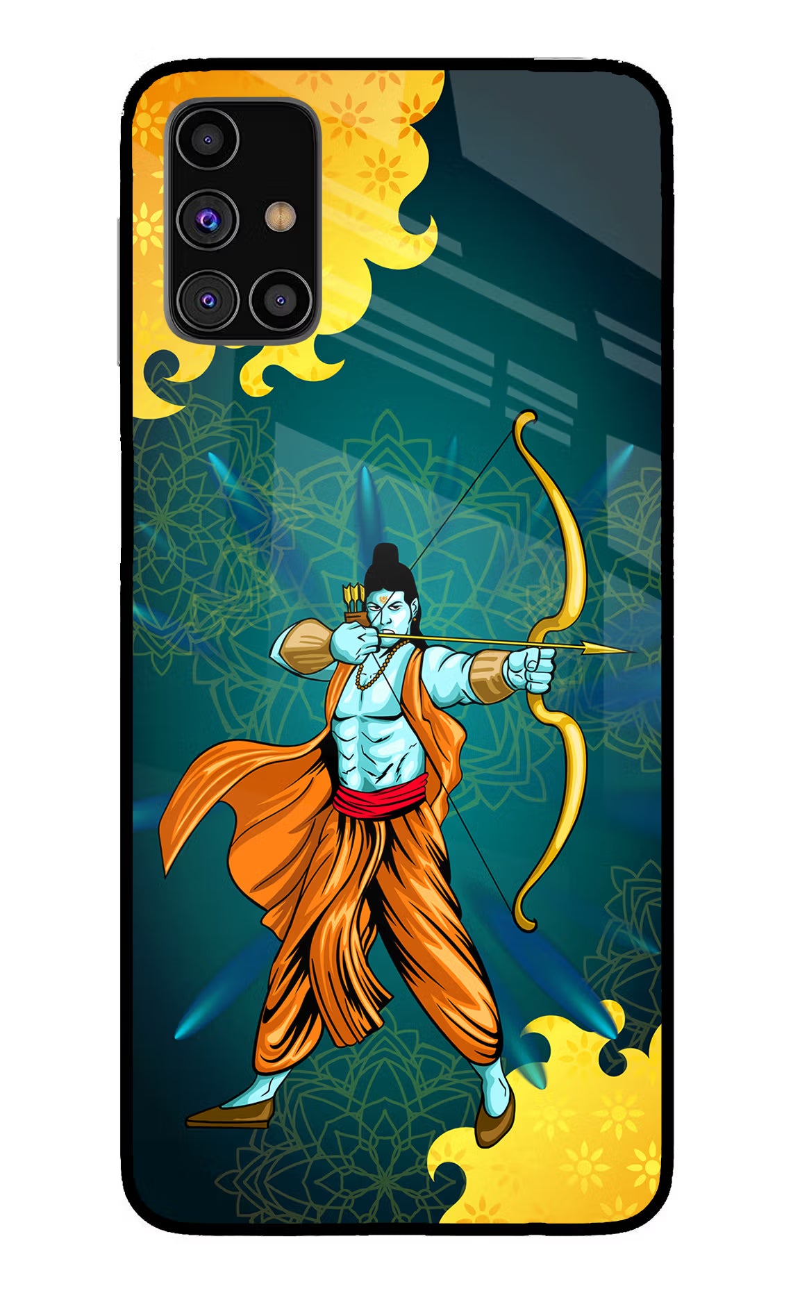 Lord Ram - 6 Samsung M31s Glass Case Back Cover by Casekaro