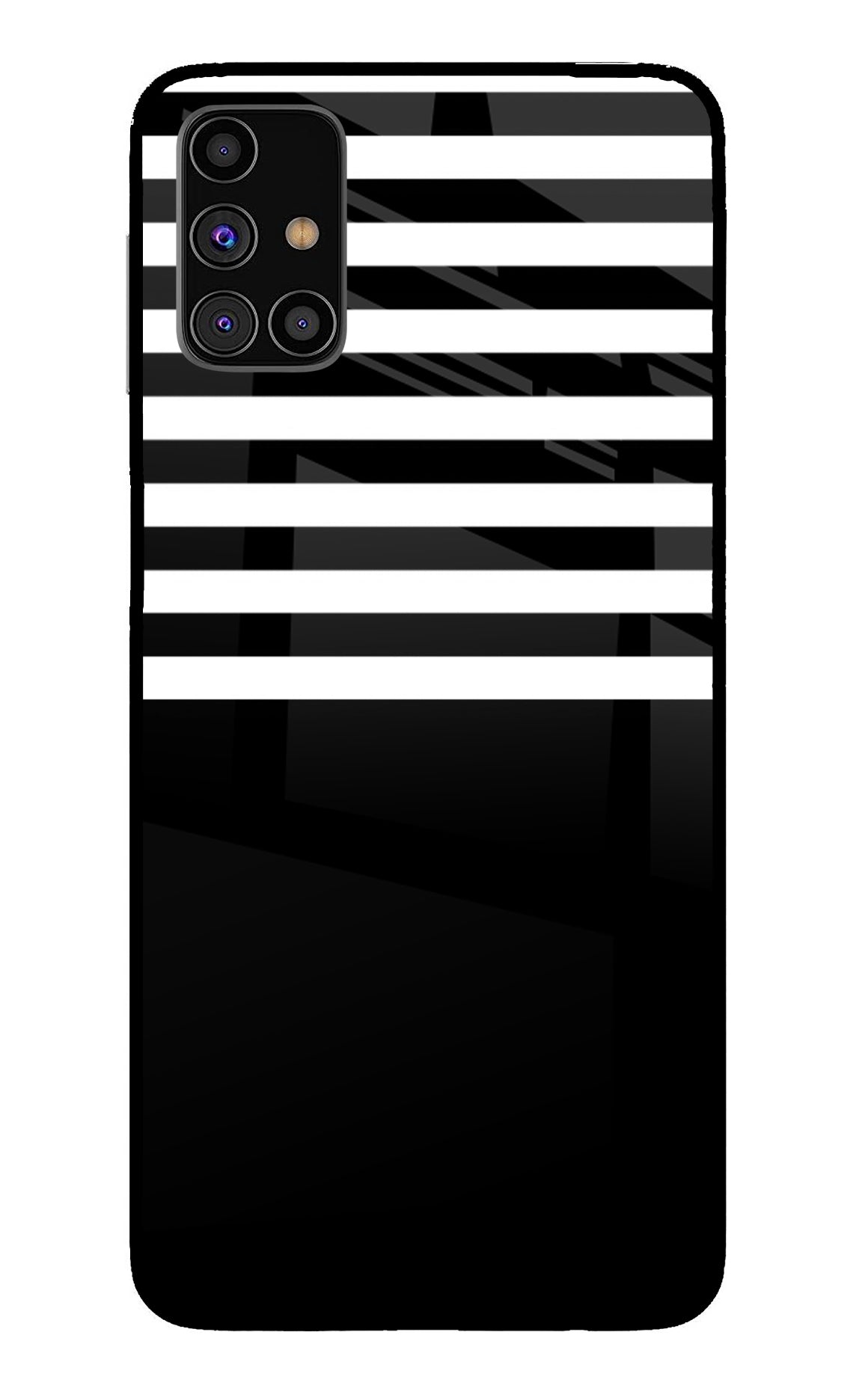 Black and White Print Samsung M31s Back Cover