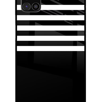 Black and White Print Samsung M31s Glass Case Back Cover by Casekaro