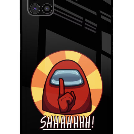 Among Us Shhh! Samsung M31s Glass Case Back Cover by Casekaro