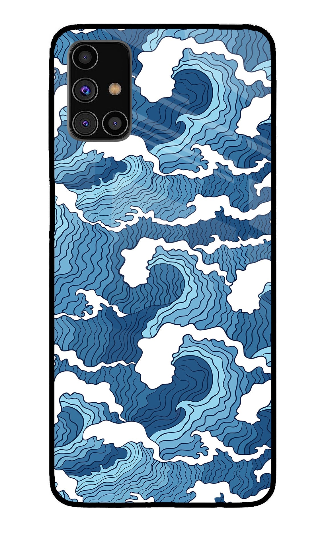 Blue Waves Samsung M31s Back Cover