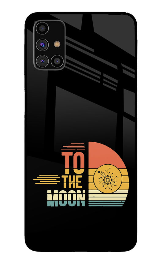 To the Moon Samsung M31s Glass Case