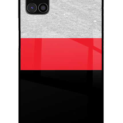 Tri Color Pattern Samsung M31s Glass Case Back Cover by Casekaro
