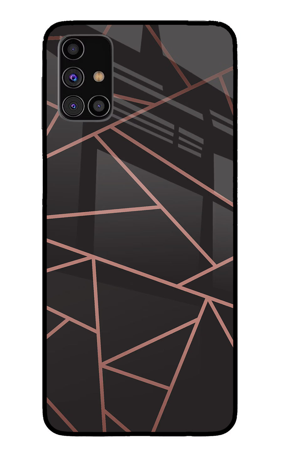 Geometric Pattern Samsung M31s Back Cover, Glass case