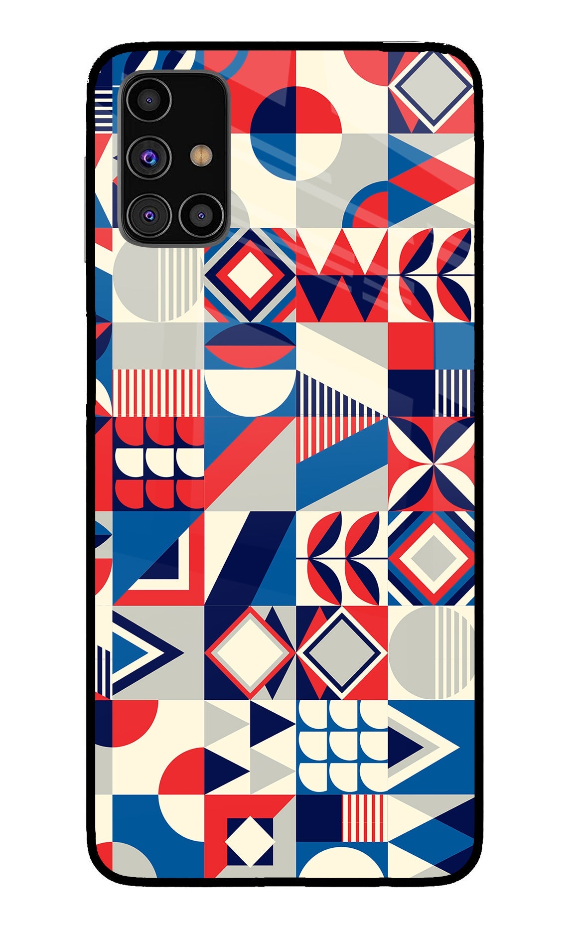 Colorful Pattern Samsung M31s Glass Case