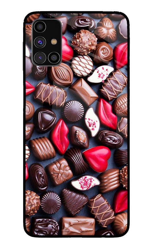Chocolates Samsung M31s Glass Case