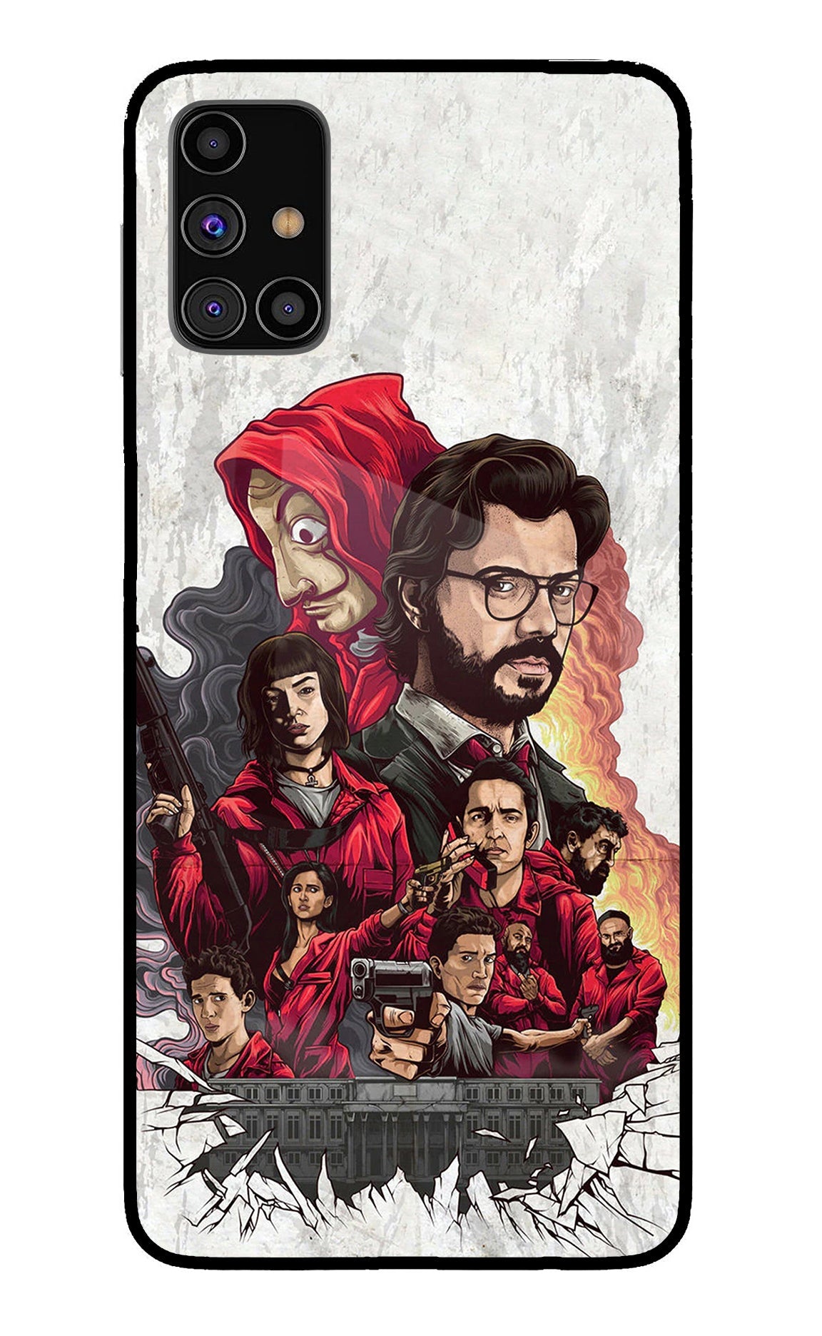 Money Heist Artwork Samsung M31s Back Cover