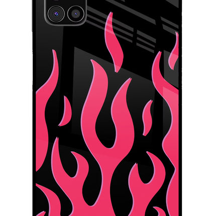 Fire Flames Samsung M31s Glass Case Back Cover by Casekaro