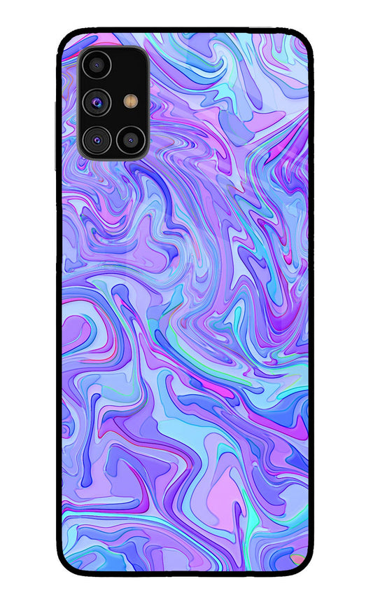 Glitter Samsung M31s Glass Case