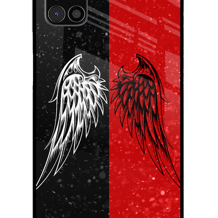 Wings Samsung M31s Glass Case Back Cover by Casekaro