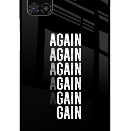 Again Again Gain Samsung M31s Glass Case Back Cover by Casekaro