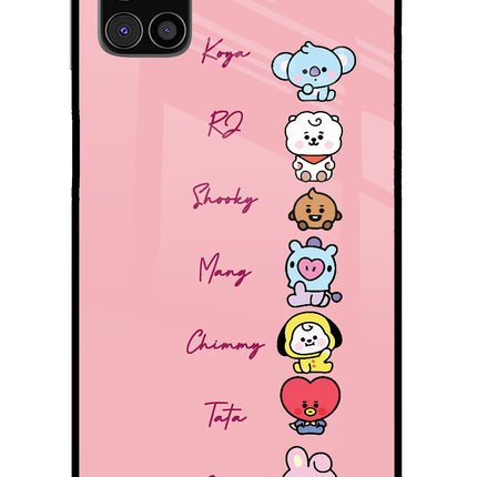 BTS names Samsung M31s Glass Case Back Cover by Casekaro