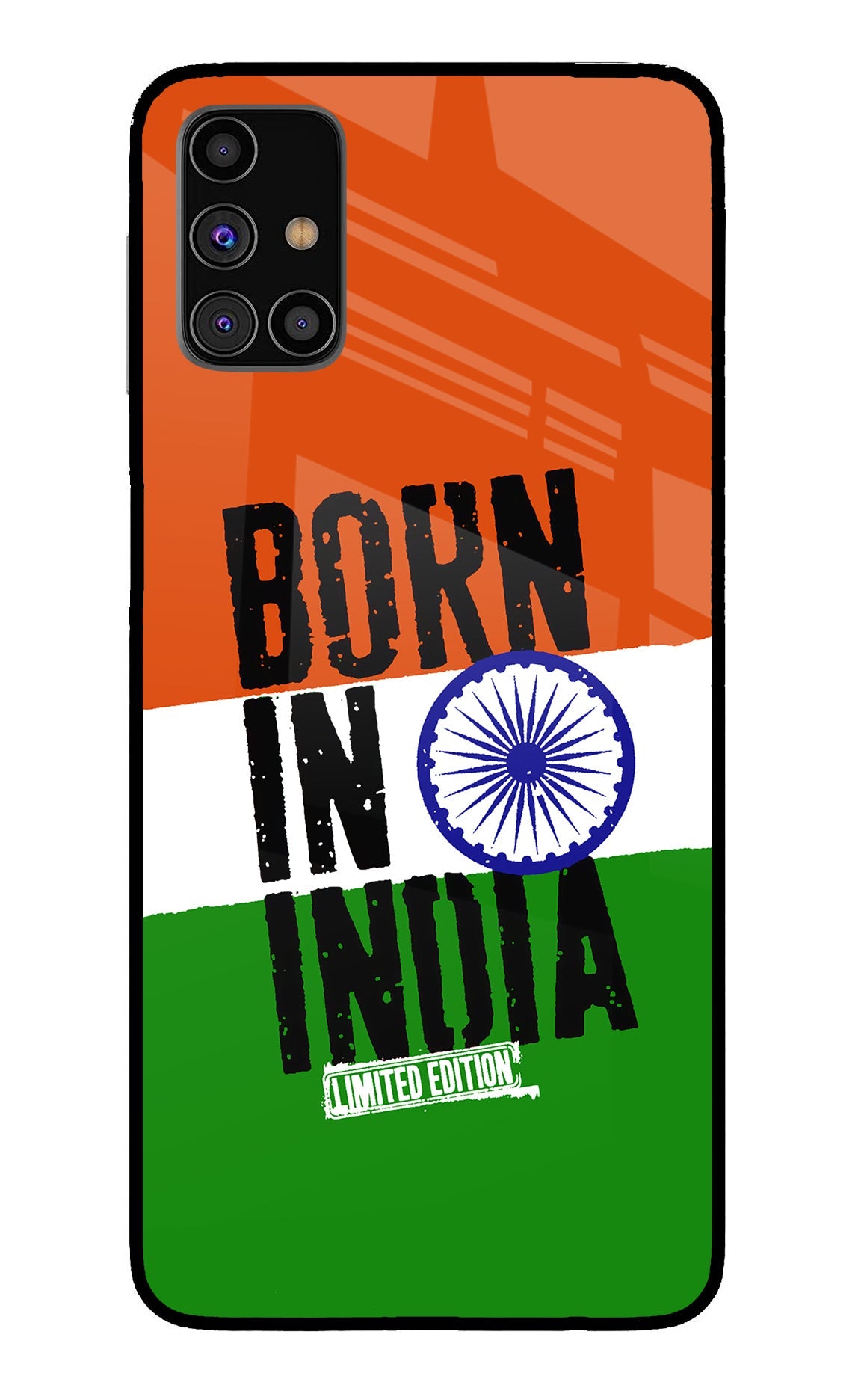 Born in India Samsung M31s Glass Case