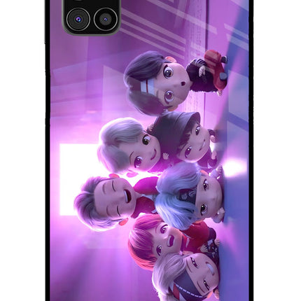 BTS Chibi Samsung M31s Glass Case