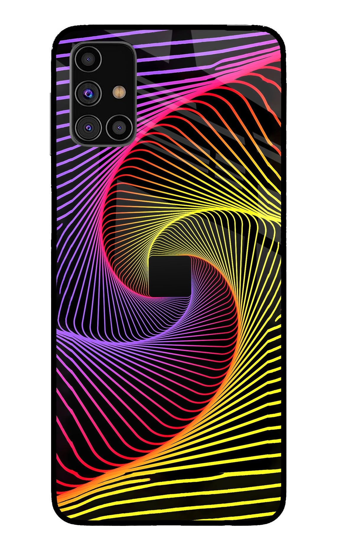 Colorful Strings Samsung M31s Glass Case