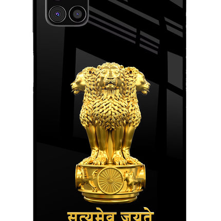 Satyamev Jayate Golden Samsung M31s Glass Case