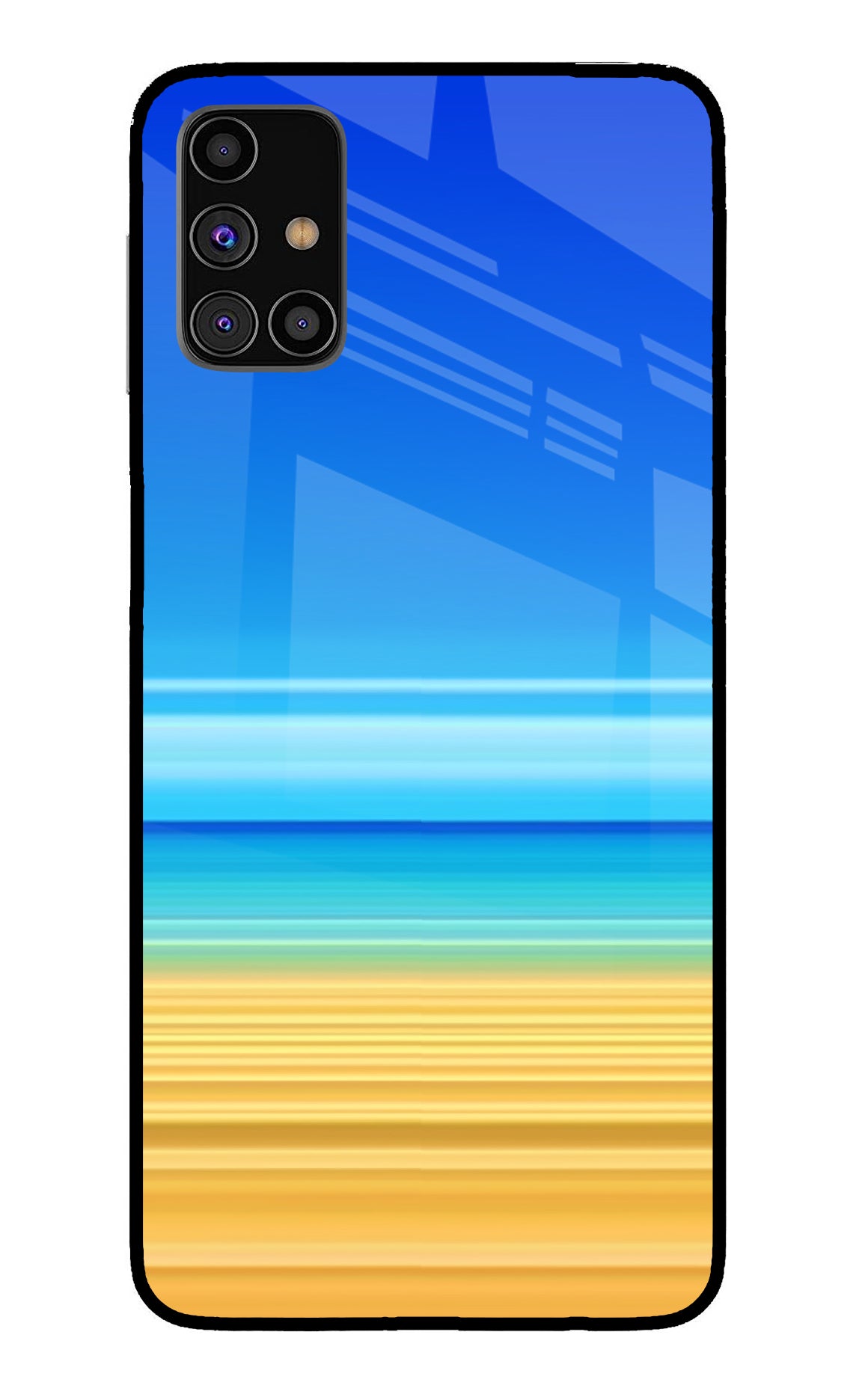 Beach Art Samsung M31s Glass Case