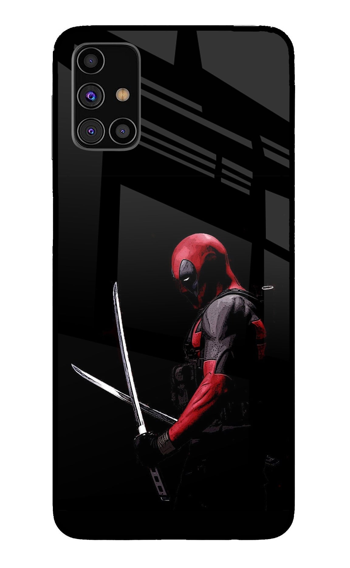 Deadpool Samsung M31s Glass Case