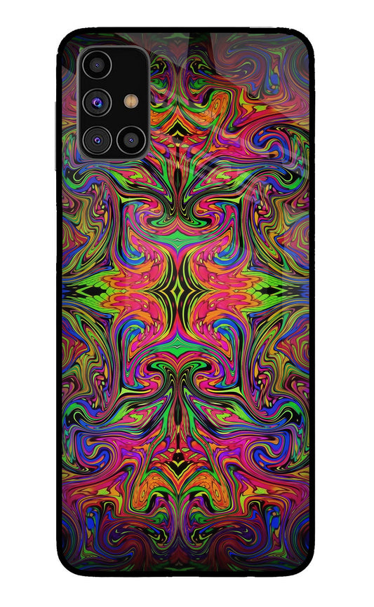 Psychedelic Art Samsung M31s Glass Case