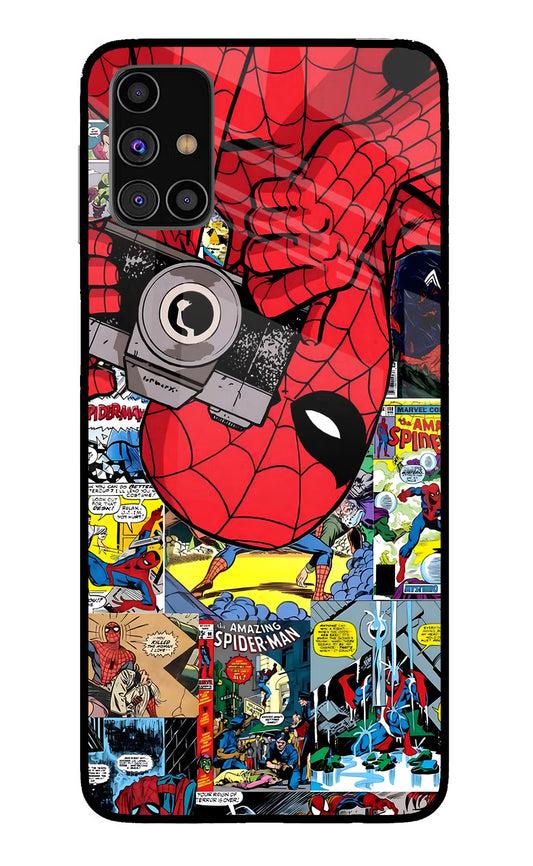 Spider Man Samsung M31s Glass Case