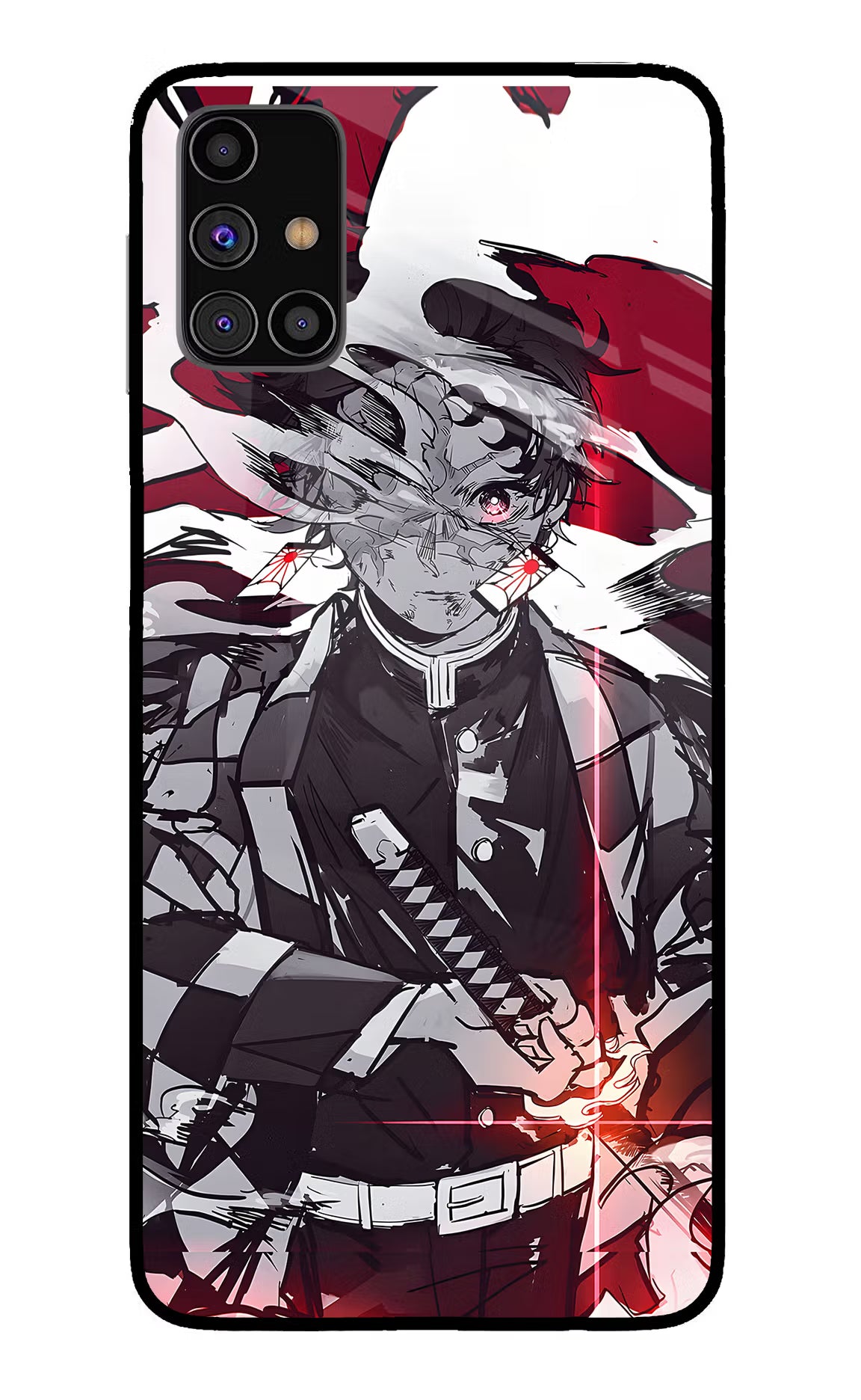 Demon Slayer Samsung M31s Glass Case Back Cover by Casekaro