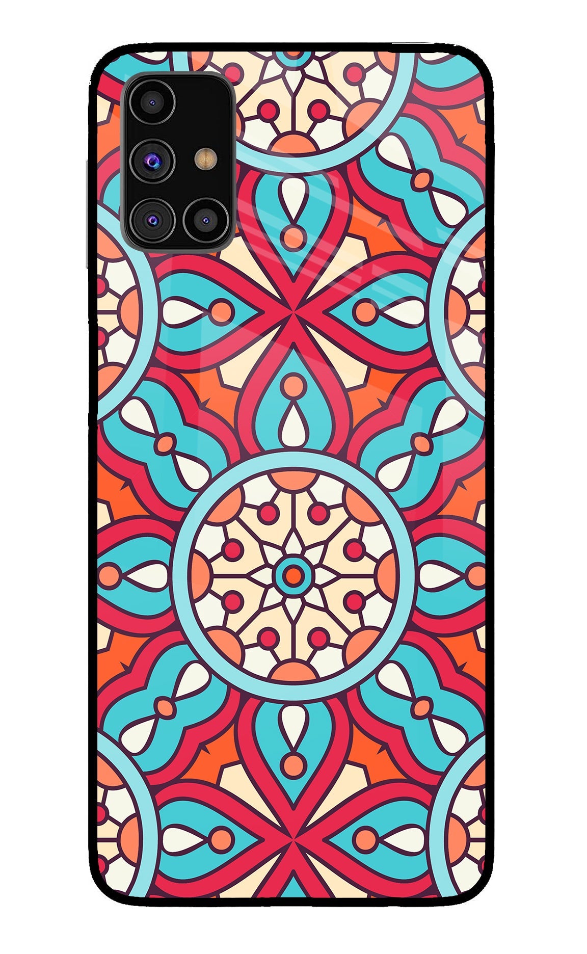 Mandala Geometric Samsung M31s Glass Case