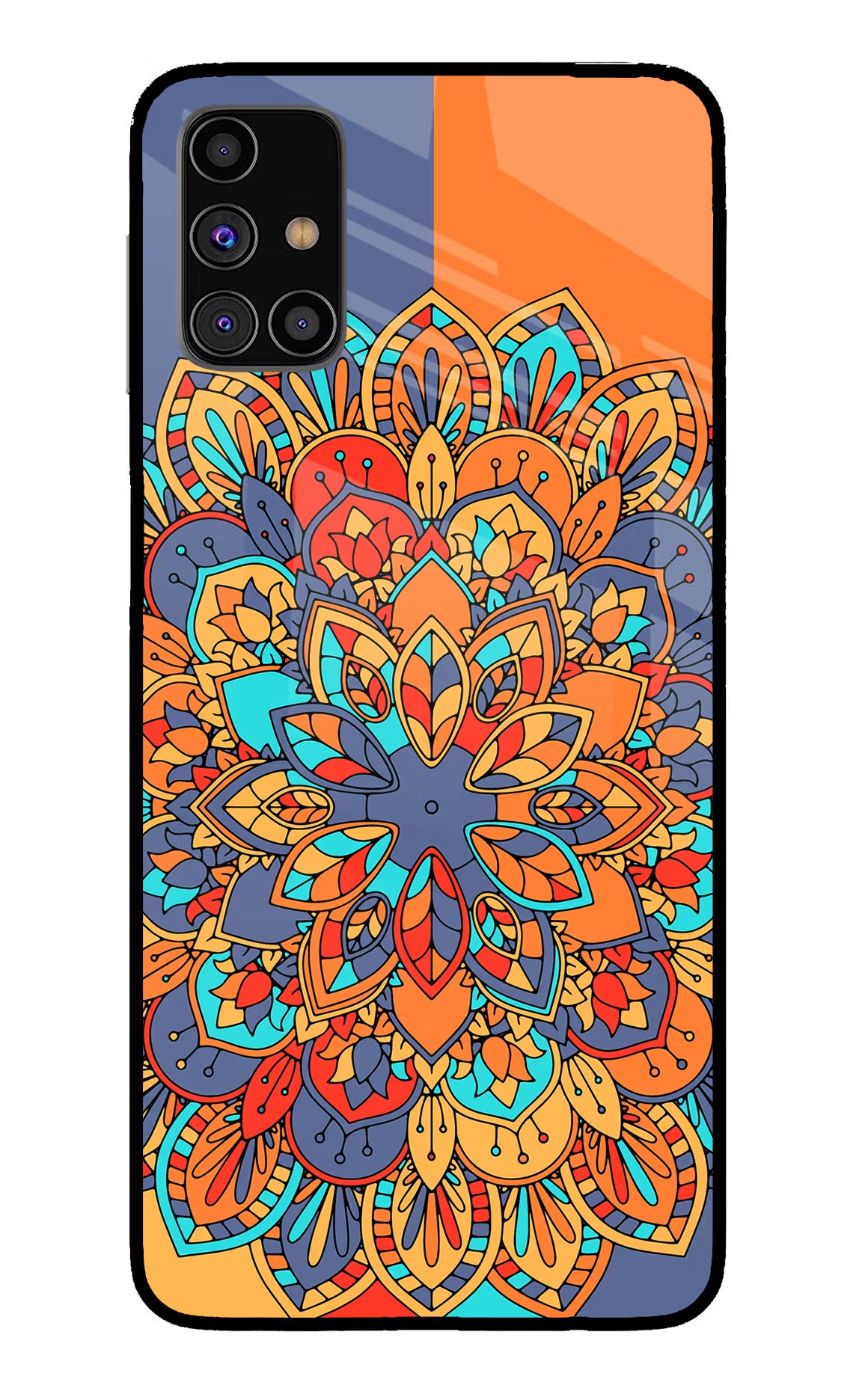 Color Mandala Samsung M31s Glass Case Back Cover by Casekaro