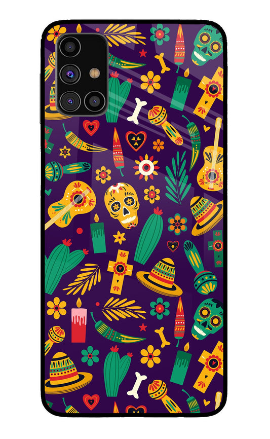 Mexican Artwork Samsung M31s Glass Case