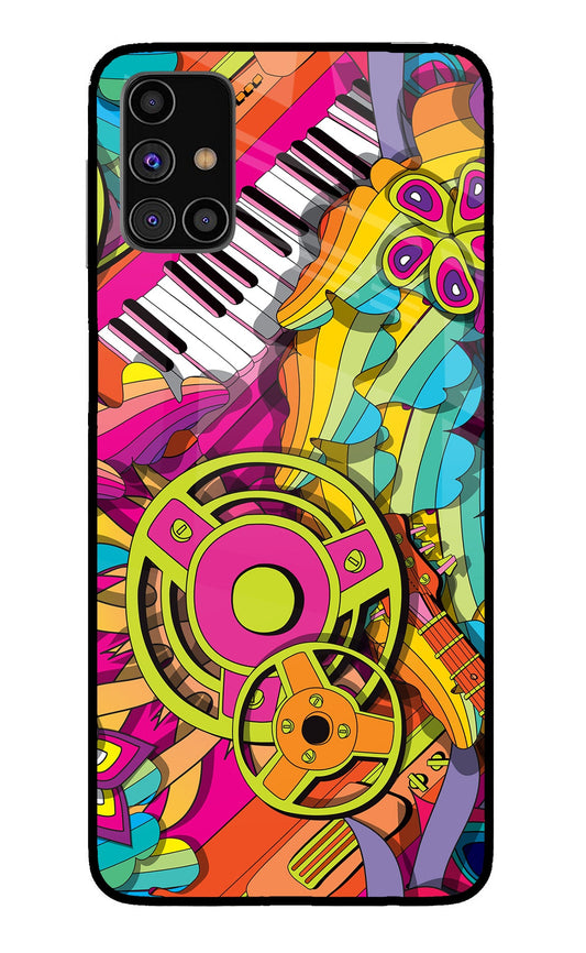 Music Doodle Samsung M31s Glass Case