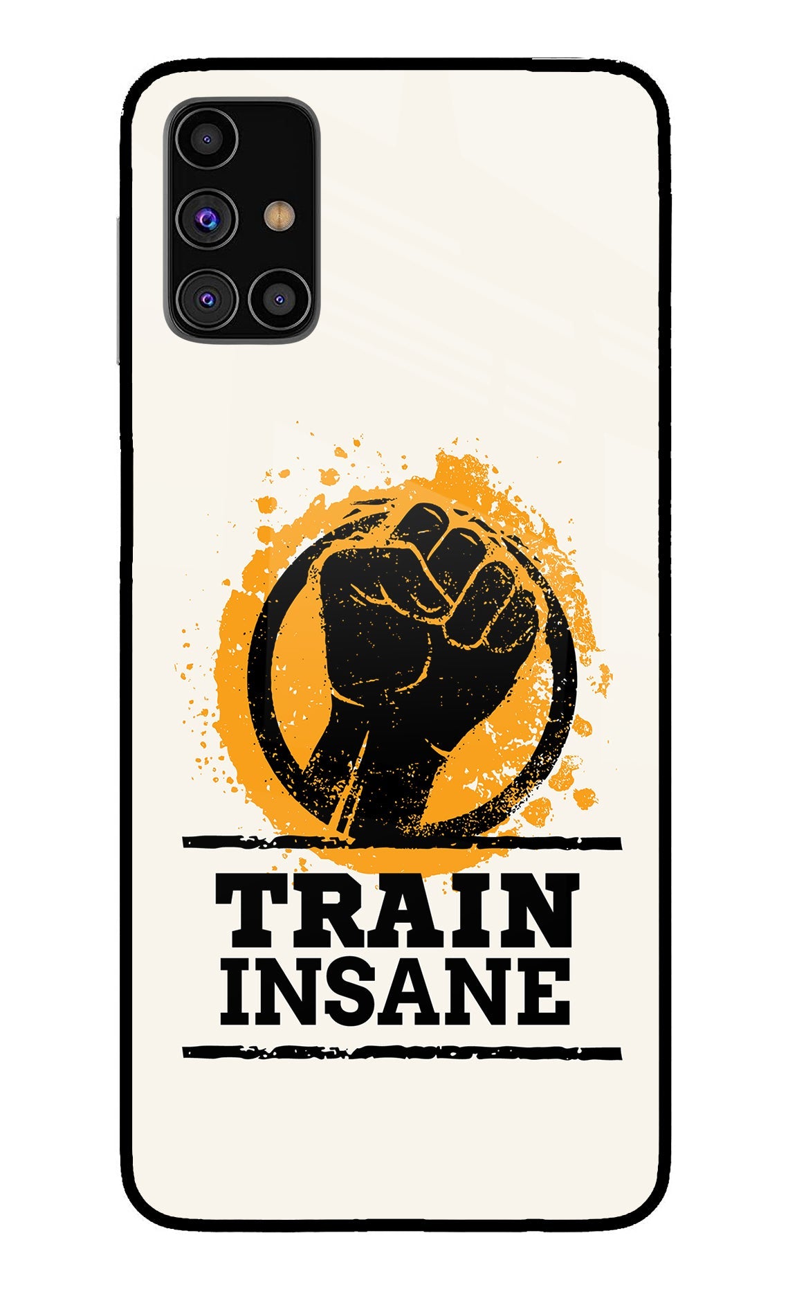 Train Insane Samsung M31s Glass Case