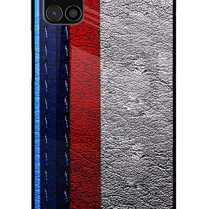 BMW Stripes Samsung M31s Glass Case Back Cover by Casekaro