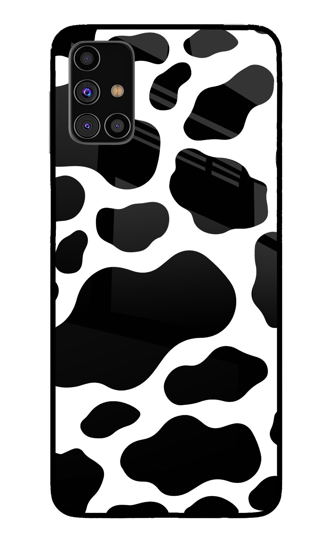 Cow Spots Samsung M31s Glass Case