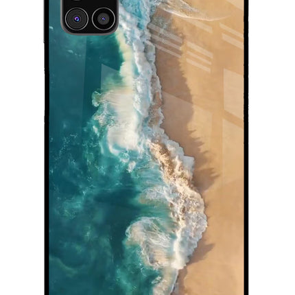 Ocean Beach Samsung M31s Glass Case Back Cover by Casekaro