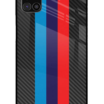 BMW Stripes Pattern Samsung M31s Glass Case