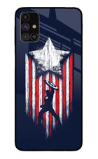 Captain America Marvel Art Samsung M31s Glass Case