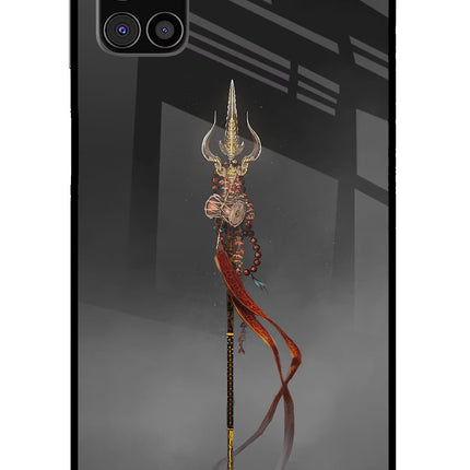 Shiv Trishul Samsung M31s Glass Case Back Cover by Casekaro