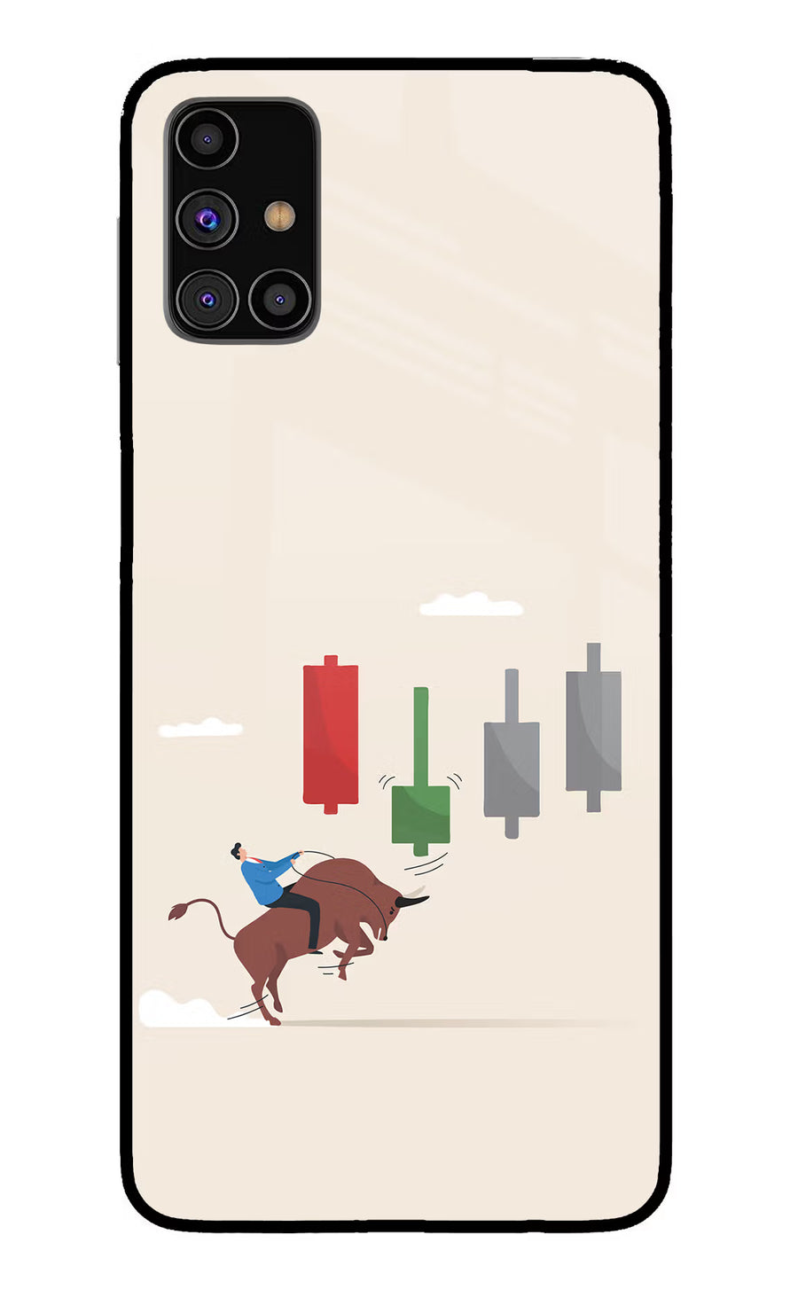Bull Trading Momentum Samsung M31s Back Cover, Glass case