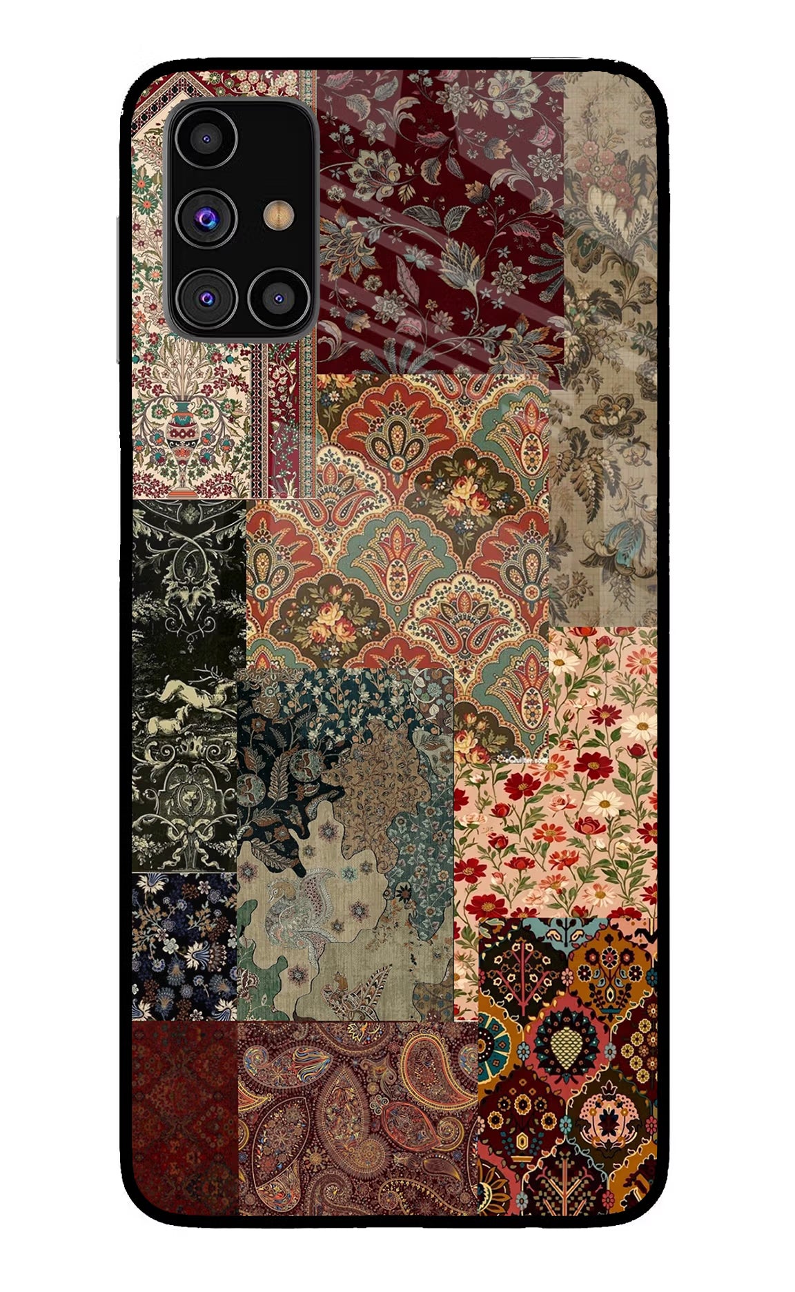 Desi Print Samsung M31s Glass Case Back Cover by Casekaro
