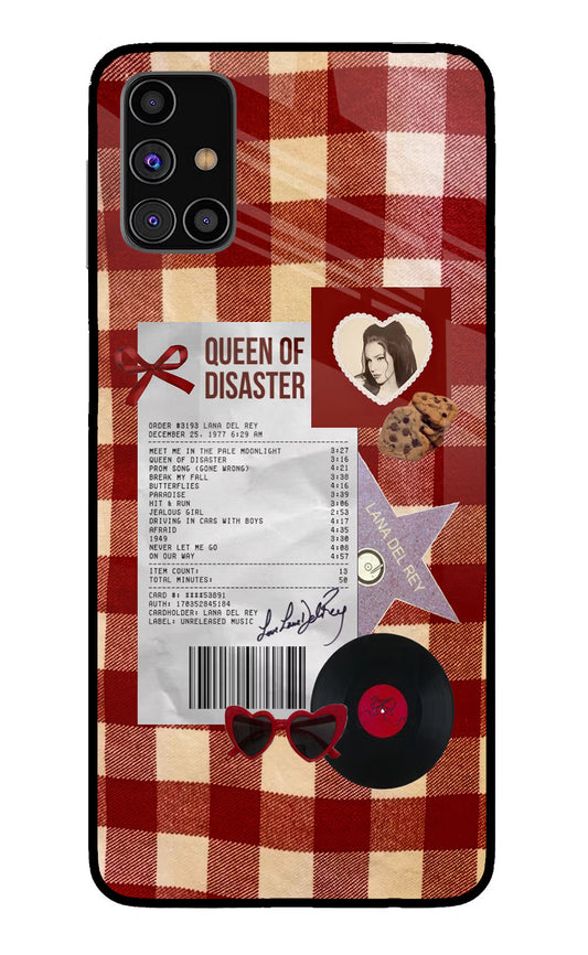 Queen of Disaster Samsung M31s Glass Case