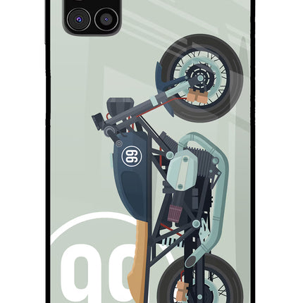 Classic Cafe Racer 99 Samsung M31s Glass Case Back Cover by Casekaro