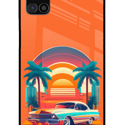 Palm Drive 80s Samsung M31s Glass Case