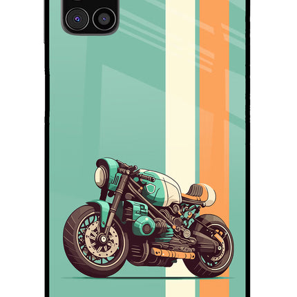 Striped Moto Drift Samsung M31s Glass Case Back Cover by Casekaro